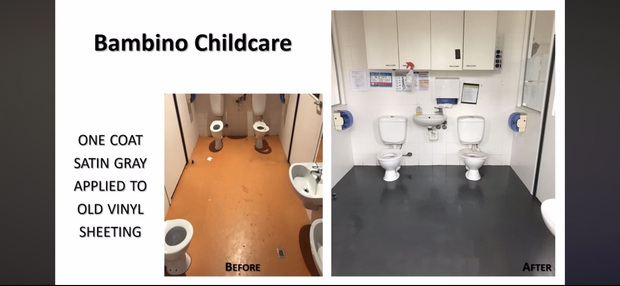Bambino Childcare Vinyl Sheeting Before After